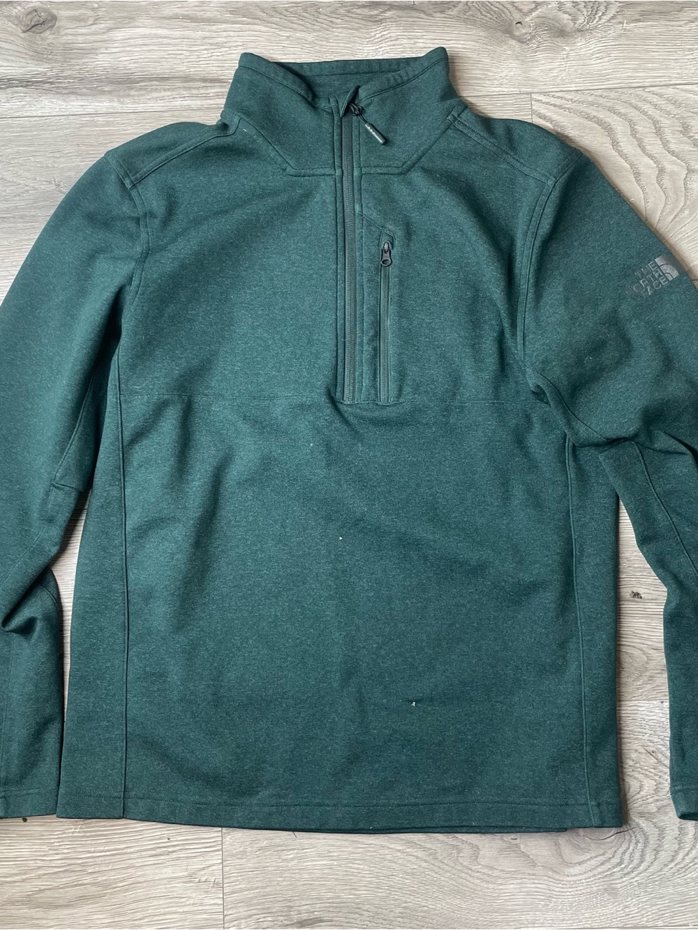 The North Face Men's Dark Green Quarter-Zip Pullover